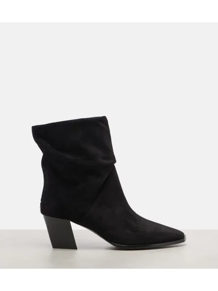 Semišové členkové čižmy Jimmy Choo čierna