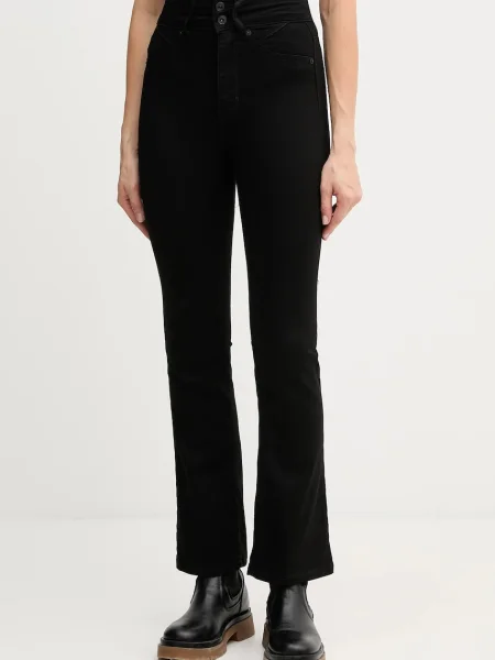 Pepe Jeans jeans high waist negru