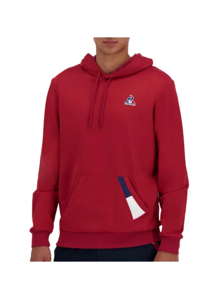 Bluza z Kapturem Le Coq Sportif Bordeaux czerwona