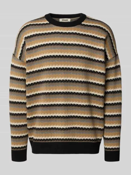 Sweter z dzianiny z okrągłym dekoltem model ‘Neelio’ Drykorn czarny