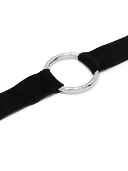 Colier Manokhi din piele de căprioară negru