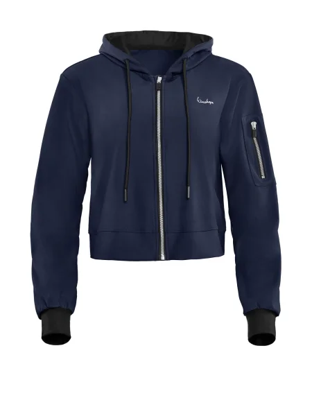 Winshape Športna jakna antracit / črna bela