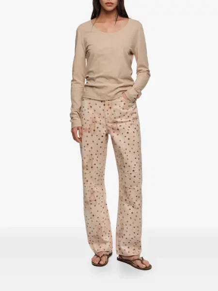 Pantaloni Bimba Y Lola cu buline cu imagine maro