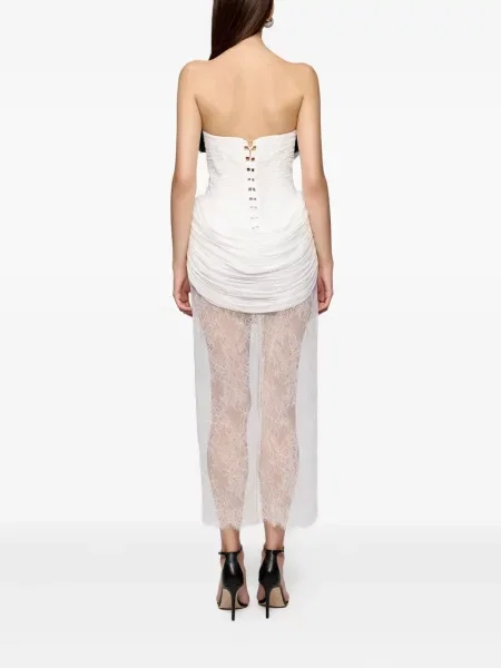 Rochie Ana Radu plisată de costum alb