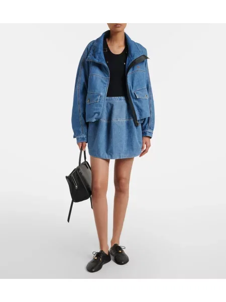 Fustă din denim Loewe albastru