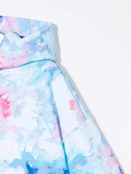 Bluza z kapturem dziecięca Msgm niebieska