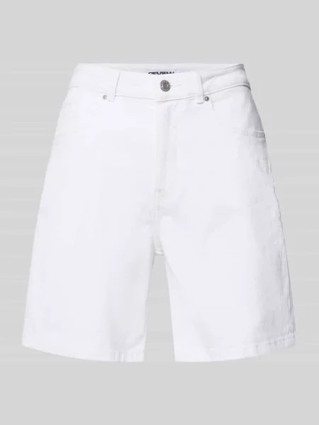 Szorty o kroju straight fit w optyce denimu Review białe