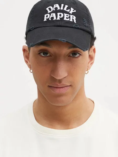 Бейсболка Daily Paper Dias Arch Stack Cap з аплікацією чорний