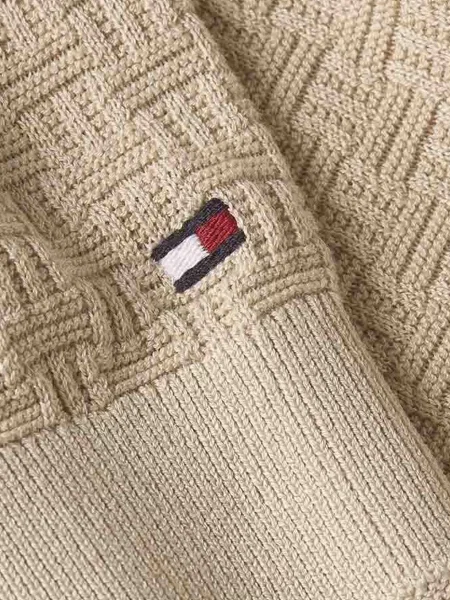Светр Tommy Hilfiger з круглим вирізом бежевий