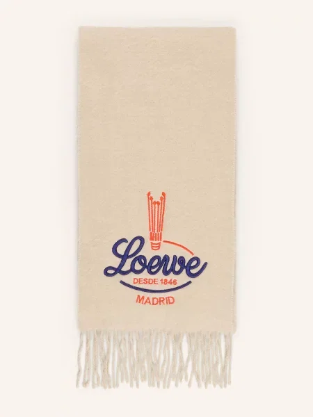 Šál Loewe z alpaky béžový
