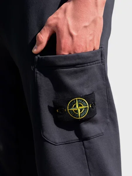 Брюки Stone Island с камнями синие