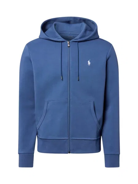 Bluza z kapturem Polo Ralph Lauren z kapturem z długim rękawem niebieska