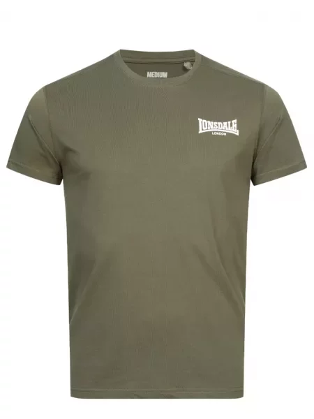 LONSDALE Tricou ELMDON kaki alb