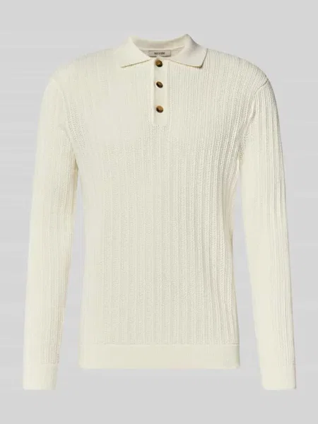 Koszulka polo o kroju regular fit z mieszanka bawełny model MOON' Only & Sons biała