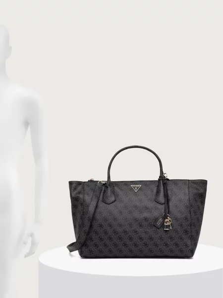 Кожаная сумка шоппер Guess