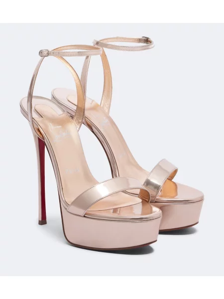 Sandale Christian Louboutin din piele cu platformă