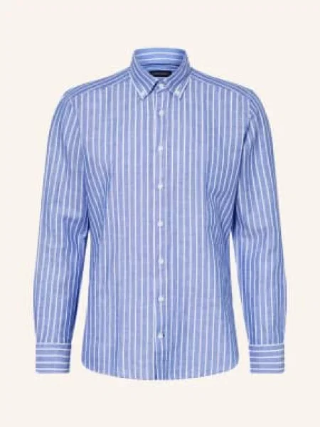 Strokesman's Košile Regular Fit S Lnem modrá bílá