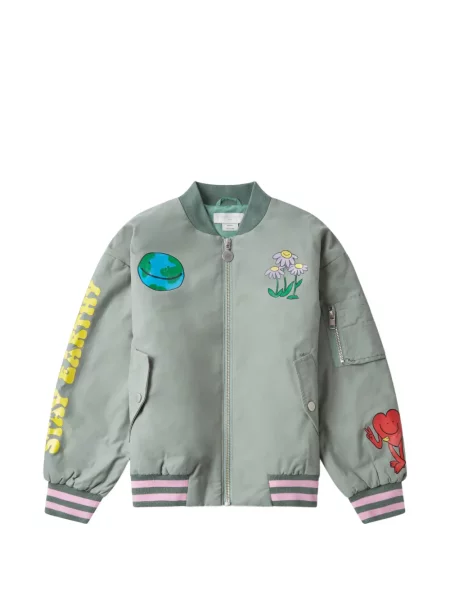Kurtka bomber dziecięcy Stella Mccartney zielony