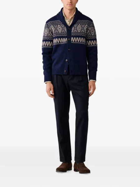 Gulerat cardigan Hackett London albastru