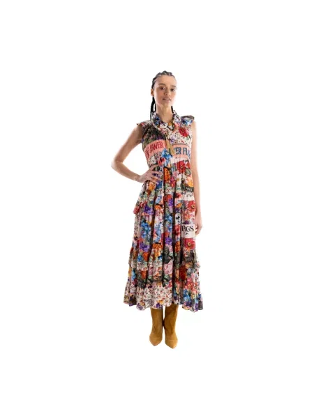 Sukienka maxi 5progress w kwiatki