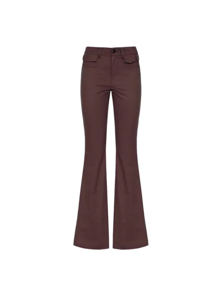 Spodnie dzwony Soallure z twillu dzwony brązowe