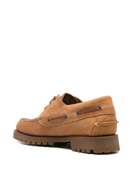 Sneakerși Sebago cu șireturi din piele maro
