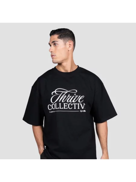 Koszulka fitness oversize Thrive czarna