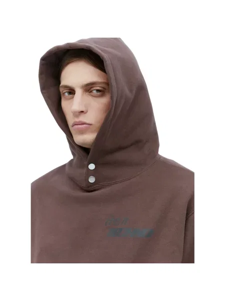 Bluza z kapturem Ice & Techno z kapturem z nadrukiem brązowa