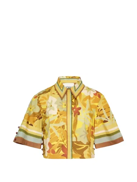 Cămașă Alemais cu model floral cu imagine galben