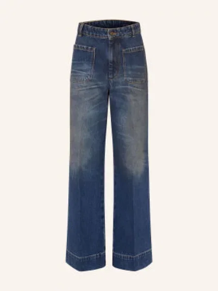 Victoria Beckham Jeansy Wide Leg Alina blau