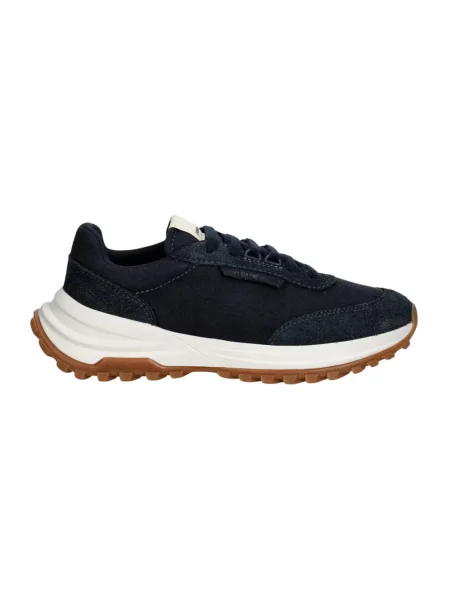 Sneakersy Emporio Armani zamszowe niebieskie