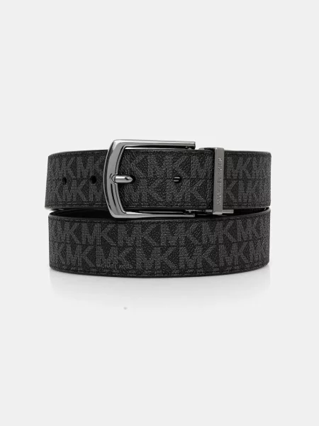 Кожаный кошелек Michael Kors с ремешками черный