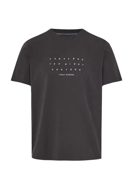 Funky Buddha Tricou albastru deschis / metalic gri