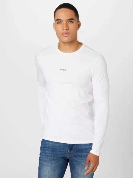 Tricou mânecă lungă Boss alb