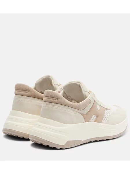 Sneakerși Hogan din piele de căprioară bej
