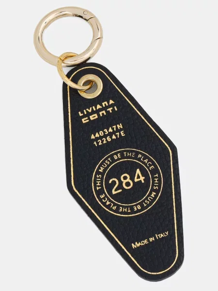 Usnjen obesek za ključe Liviana Conti črna
