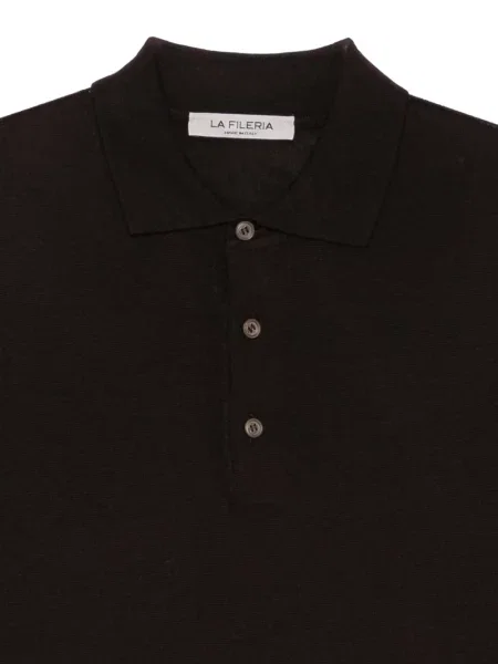 Lung tricou polo Fileria maro