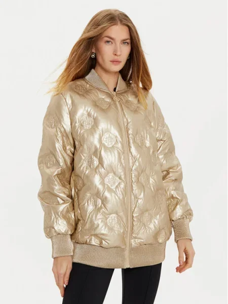 Guess Geacă din imitație de piele Marianne auriu