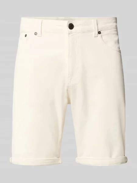 Szorty jeansowe z brzegiem i wpuszczanymi model RICK ALLEN' Jack & Jones białe