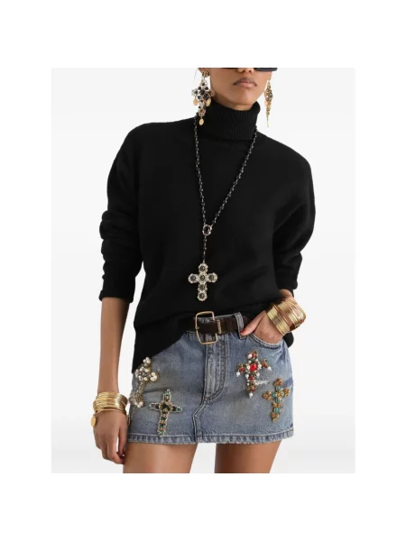 Sweter z golfem Dolce And Gabbana czarny