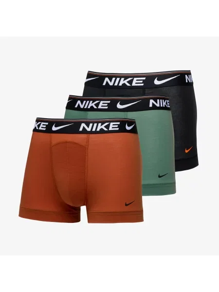 Pánske boxerky Nike Dri-FIT Ultra Comfort Trunk 3 páry tyrkysová/čierna/oranžová čierna