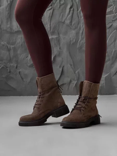 Замшевые ботинки 105.store коричневые