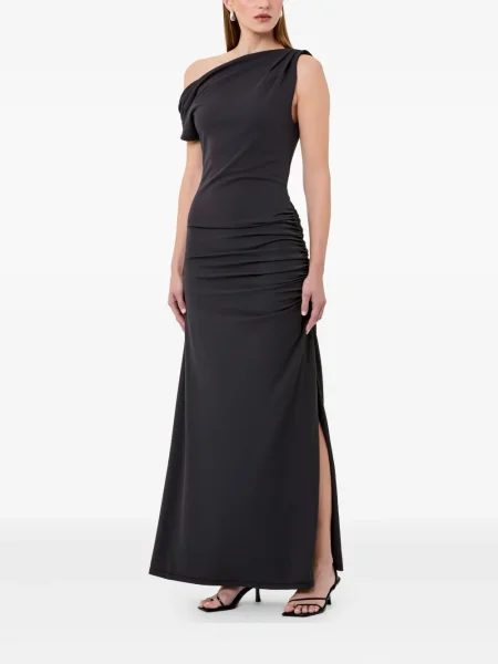 Rochie maxi Nicholas cu un umăr gol de costum negru
