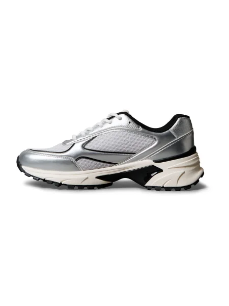 Sneakers Calvin Klein Hike Runner Laceup Mesh Mix Met argintiu