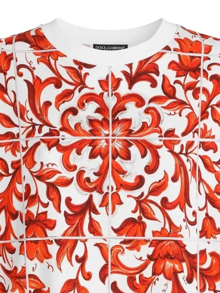 Μπλούζα Dolce & Gabbana με σχέδιο από ζέρσεϋ λευκό