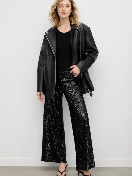 Answear.LAB spodnie szerokie high waist czarny
