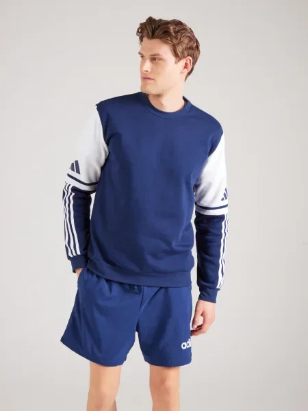 ADIDAS PERFORMANCE Hanorac sport bleumarin / alb murdar albastru