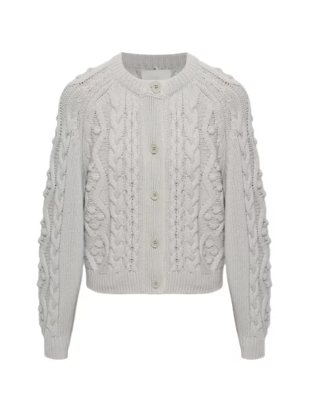 Cardigan Lisa Yang tricotate gri