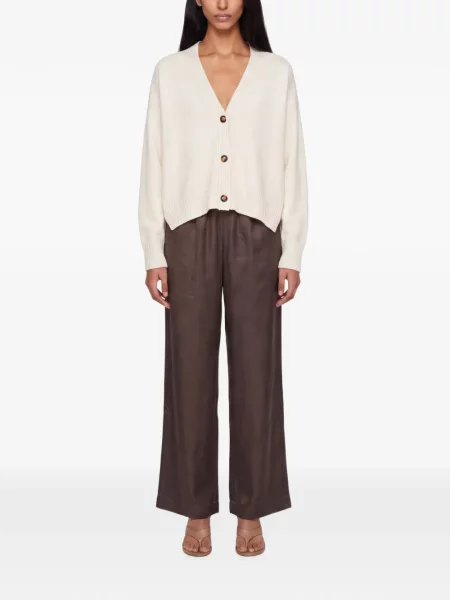 Pantaloni Loulou De Saison din satin maro