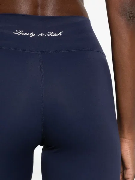 Leggings Sporty & Rich cu imagine albastru